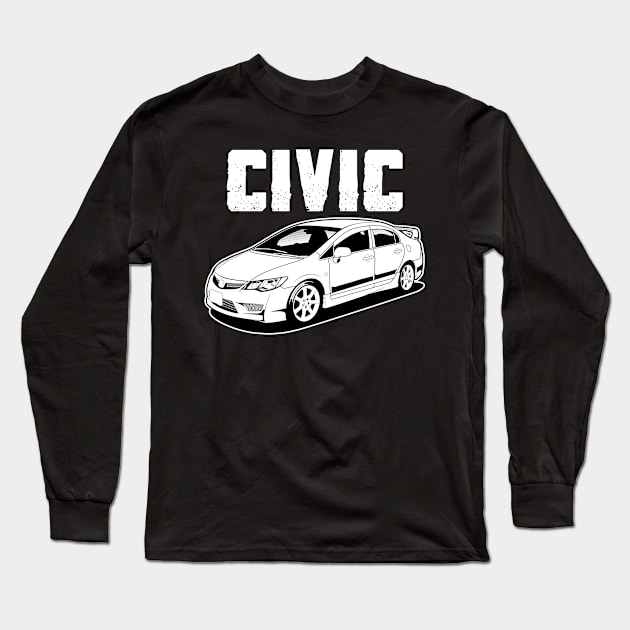 Civic Si FD2 (black) Long Sleeve T-Shirt by squealtires